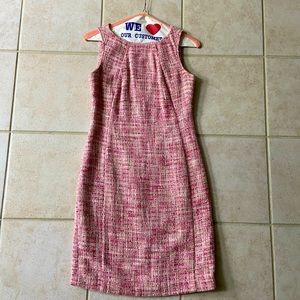Talbots Pink Tweed Dress in size 6